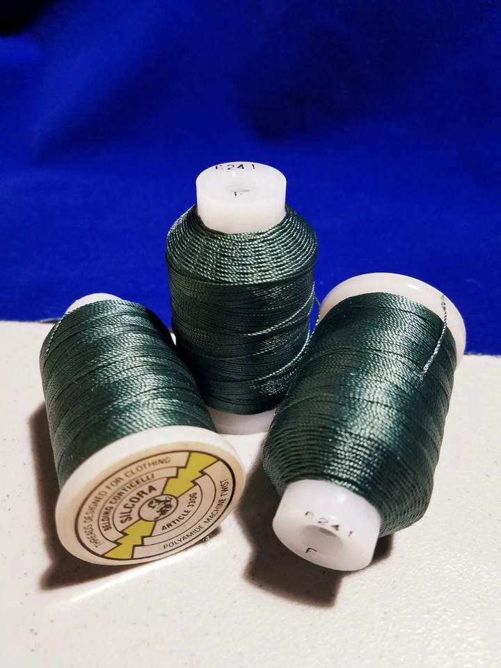 BUTTONHOLE THREAD SPOOL/Size F/BELDING CORTICELLI/SILCORA MACHINE TWIST SILAMIDE - Image 1 of 1