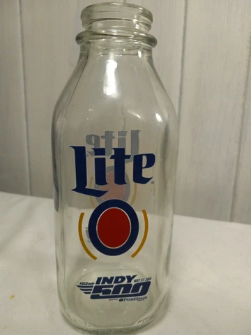 2018 Miller Lite Indy 500 Glass Milk Bottle Will Power 102nd Running IndyCar Cover