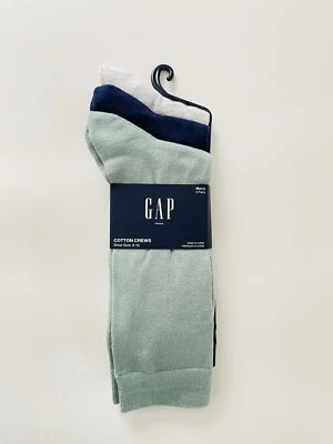 Gap Mens Cotton Crew Multi color Dress comfort soft Socks 3Pairs Size - 6-12 - Image 1 of 2