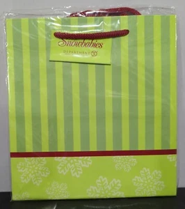 Rare Snowbabies Department 56 Single Green Gift Bag 9"x8.5" - Sealed - Picture 1 of 2