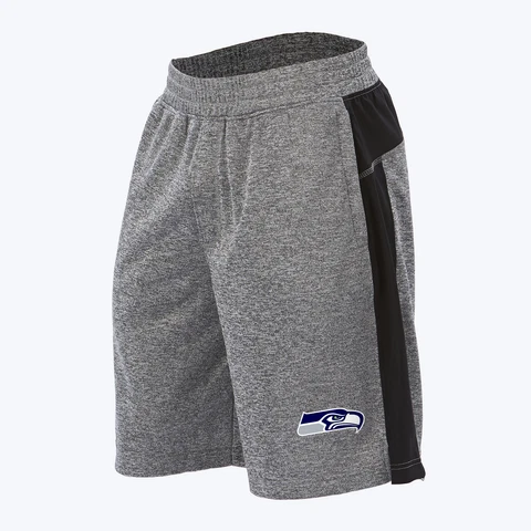 Zubaz NFL Men's Seattle Seahawks Heather Gray French Terry Shorts Cover