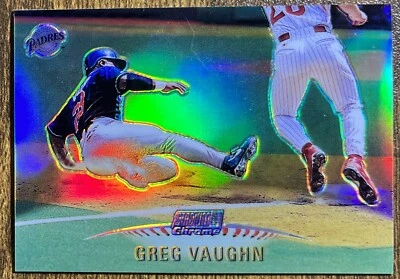 1999 Stadium Club Chrome Refractors SCC16 Greg Vaughn San Diego Padres NMMT - Image 1 of 2