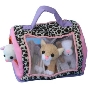 Plush Kitty Carrier with Kittens - Picture 1 of 1