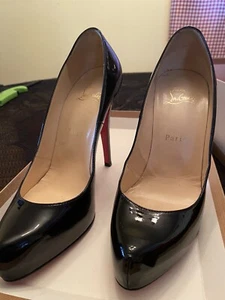 Christian Louboutin Rolando 120 Patent Calf Black Size 38 - Picture 1 of 7