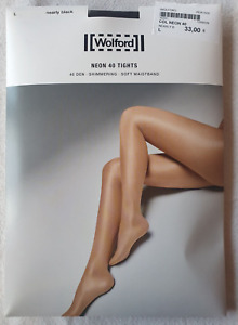 Collant noir nearly neon 40 tights taille L 40D Wolford n° 18391 (or5)