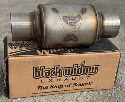 **AUTHENTIC**Black Widow Exhaust BW0012-30 NeighborHater Muffler 3 in. **NEW** - Image 1 of 4