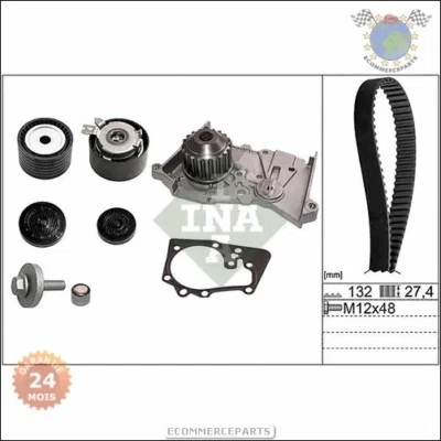 Pompe À Eau + Kit De Courroie De Distribution Ina Pour Renault Scénic Megane - Photo 1/3