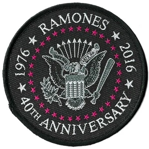 Ramones 40th Anniversary Patch UK Import Standard Logo Badge Insignia 1976-2016 - Picture 1 of 3
