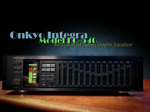 Onkyo Integra EQ-540 ๐RaRe๐ Equalizzatore grafico stereo vintage pannelli laterali legno - Foto 1 di 7