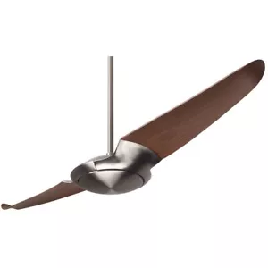 Modern Fan IC/AIR2 Bright Nickel 56" Ceiling Fan with Mahogany Blades - Picture 1 of 1
