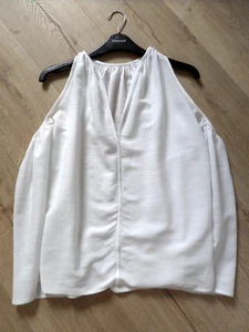 Lovely Cool Primark White Swing Top Size S 8/10 - Picture 1 of 4
