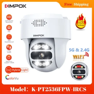 KIMPOK 5MP Hybird Light WIFI POE IP Camera 2 Way Audio Human Tracking IP65 3.6mm - Picture 1 of 17