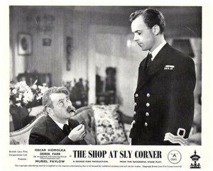 The Shop at Sly Corner Original Lobby Card Derek Farr Oscar Homolka smoking 1947
