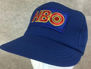 Vtg HBO Patch Hat Blue Snapback Cap - Picture 1 of 12