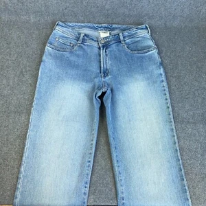 Vintage Sussan Jeans Womens Size 10 Blue Wash Fade Stretch Denim Cuffed Straight - Picture 1 of 13