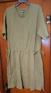 Old Navy Gr. XL TALL grünes Tshirt Kleid Cinch Taille knielang - Bild 1 von 10