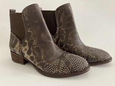 Donald Pliner Botas Mujer Chelsea Botín Cuero Piel de Serpiente Estampado 6M Foto 1 de 4
