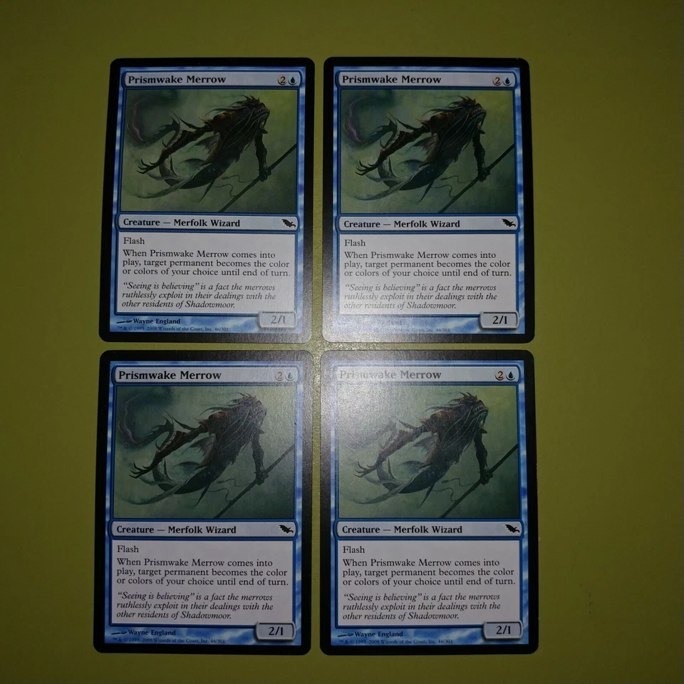 Prismwake Merrow x4 Shadowmoor 4x Playset Magic the Gathering MTG  - Image 1 of 1