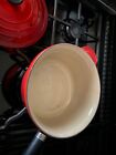 Le Creuset Cast Iron Saucepan With Lid Medium Size, Nice Red