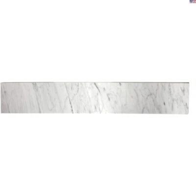 Salpicadero superior tocador de mármol Carrara de 30" - Eleva tu estilo de baño Foto 1 de 3