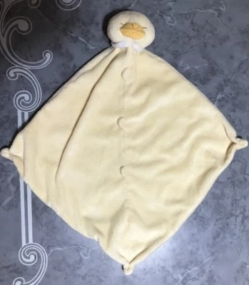 DUCK Lovey Yellow Baby Security Blanket  13"x 13" - Image 1 of 4