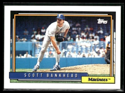 1992 Topps #155 Scott Bankhead Seattle Mariners Baseball Card - Image 1 of 2