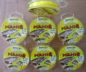 Lot 7 bobines Nylon Powerline Specialist Manie peche sandre mort brochet 0.30 - Photo 1/2