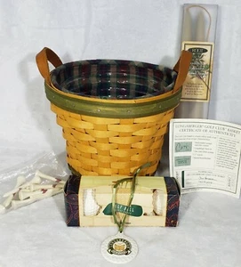 *Firmato* Longaberger Golf Club Basket 2000 con manici in pelle, certificato di autenticità, + molto altro - Foto 1 di 12
