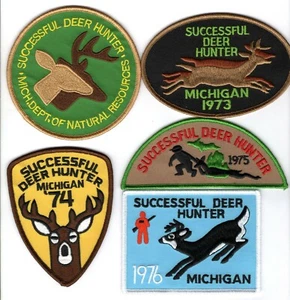 1972-73-74-75-76 Michigan Successful Deer Hunting Patches - Picture 1 of 1