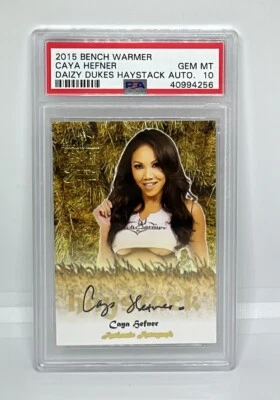 2015 Bench Warmer Caya Hefner Daizy Dukes Haystack Auto PSA 10 - POP 1 - Image 1 of 2