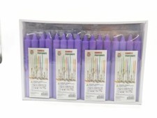 Set 48 Pezzi Candele Cera Viola Lunghezza 17cm bal