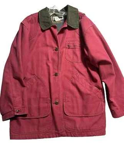 Abrigo chaqueta de campo vintage LL Bean para mujer grande rojo tareas de granero (HU) - Imagen 1 de 4