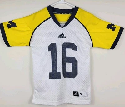 Denard Robinson #16 Michigan Wolverines Adidas Jersey White 2012 Youth Size S - Image 1 of 4