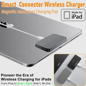 Cargador Conector Inteligente iPad, Almohadilla de Carga Inalámbrica Mangetic para iPad Pro / Air - Imagen 1 de 19