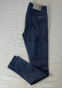 7 For All Mankind 'The Skinny' Lightweight Coated Jeans. Mottled Herringbone, 28 - Picture 1 of 9
