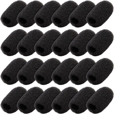Juvale Headset Mic Covers Foam Windscreens - 24-Pack, Black, 0.8 in - Mini...  - Image 1 of 4
