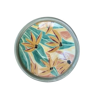TS Post Ceramic Bowl 11 inches, '90 signed, Ca. Art Pottery Floral Flowers - Picture 1 of 7