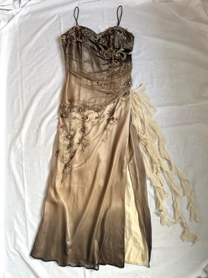 Italian Silk Embellished Prom Dress L - Изображение 1 из 4