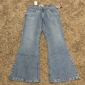 VTG 2005 Levi Low Rise Flare Denim Jeans Blue Girls 14 1/2 NOS A38 - Picture 1 of 5