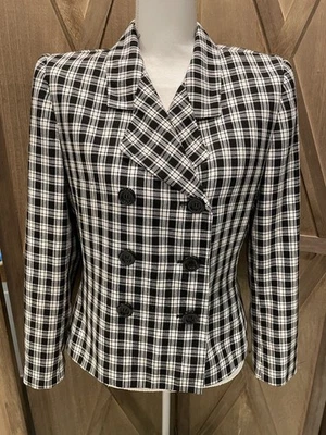 Chaqueta Blazer De Colección Informal Esquina Pata De Gallo Talla 10 Mujer’s Academia Foto 1 de 4