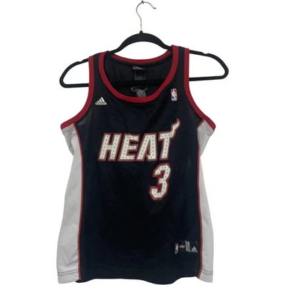 Adidas NBA Miami Heat No 3 Dyane Wade Basketball Jersey Mens Small Black - Image 1 of 4