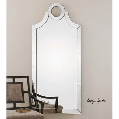 Uttermost Acacius Traditional MDF and Glass Arched Mirror in Silver - Image 1 of 4
