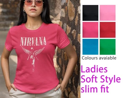 GILDAN SOFTSTYLE SLIM FIT Nirvana In Utero Black T-Shirt - 100% cotton SoftStyle slim fit ladies Tee