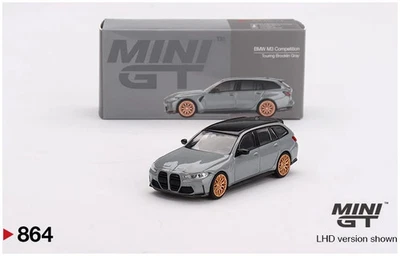 Mini GT MGT00864LHD BMW M3 Competition Touring Brooklyn Grey Die Cast 1/64 - Immagine 1 di 3