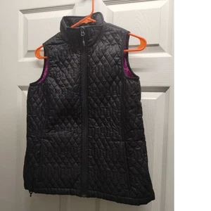 Chaleco acolchado negro con cremallera completa Lands' End para mujer talla pequeña (6-8) Primaloft - Imagen 1 de 10