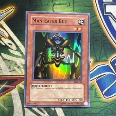 Yugioh! Man-Eater Bug LOB-108 Super Rare Unlimited NM - Image 1 of 2