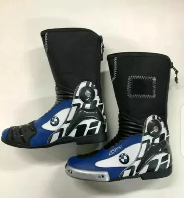 Botas de cuero de vaca de carreras de motociclistas BMW botas de cuero para hombre de motocicletas Foto 1 de 4