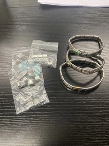 Pugster  Stainless Steel Bracelet Italian Charm Set Lot Nursing Vegas Baskets - Picture 1 of 10