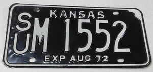 1972 Kansas passenger car license plate Sumner County - Picture 1 of 1