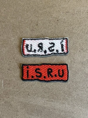 ISRU Commemorative Patch – Red & Black Embroidered Iron Sew - Bild 1 von 4
